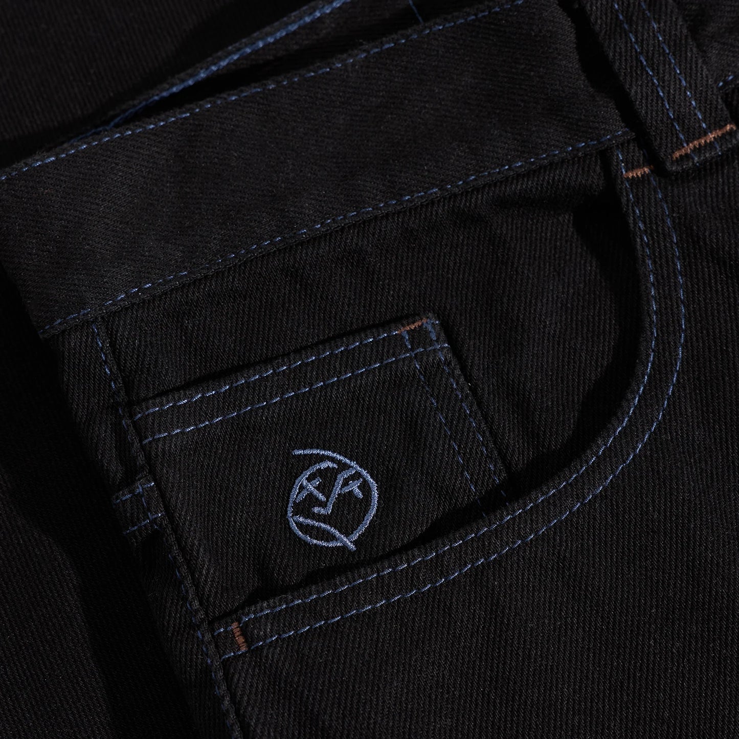 POLAR - BIG BOY JEANS - BLACK/BLUE STITCHING