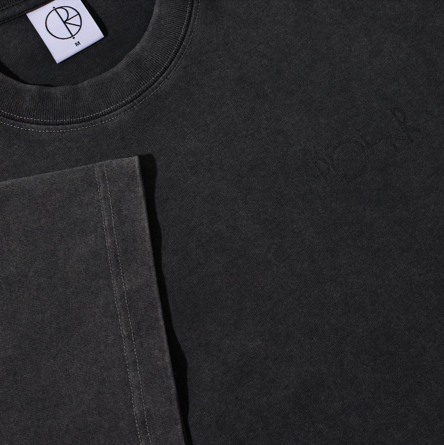 POLAR - CONTRAST TEE STROKE LOGO - SILVER BLACK/BLACK