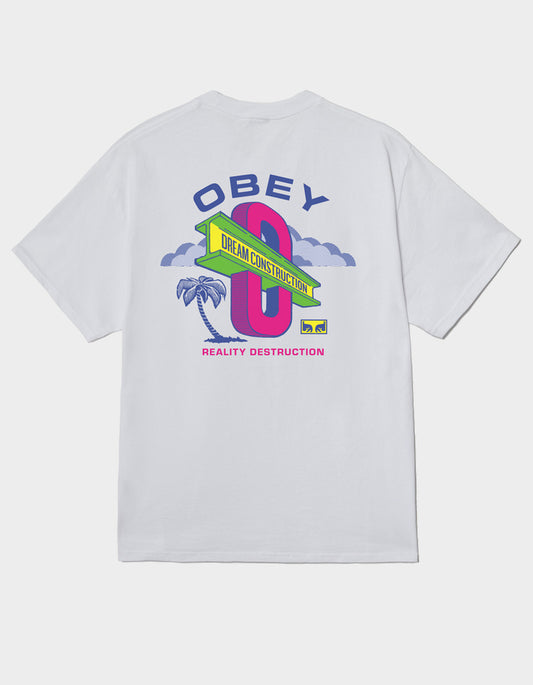 OBEY - DREAM CONSTRUCTION TEE - WHITE