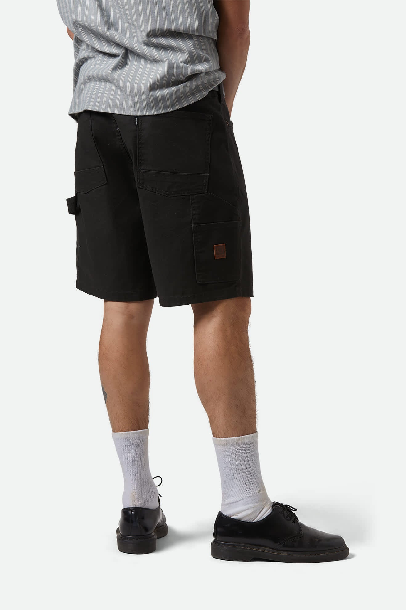 BRIXTON - BUILDERS CARPENTER BAGGY SHORT - WASHED BLACK