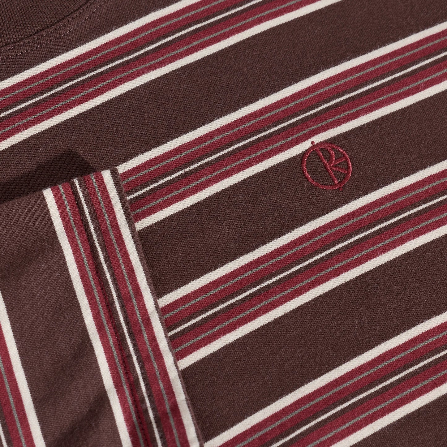 POLAR - STRIPE TEE - BROWN/RED