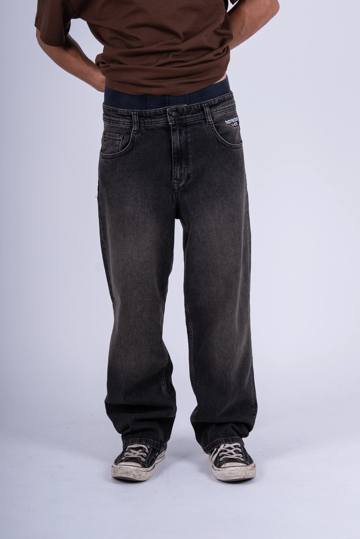 HOMEBOY - X-TRA BAGGY BLACK LABEL DENIM - DIRTY BLACK