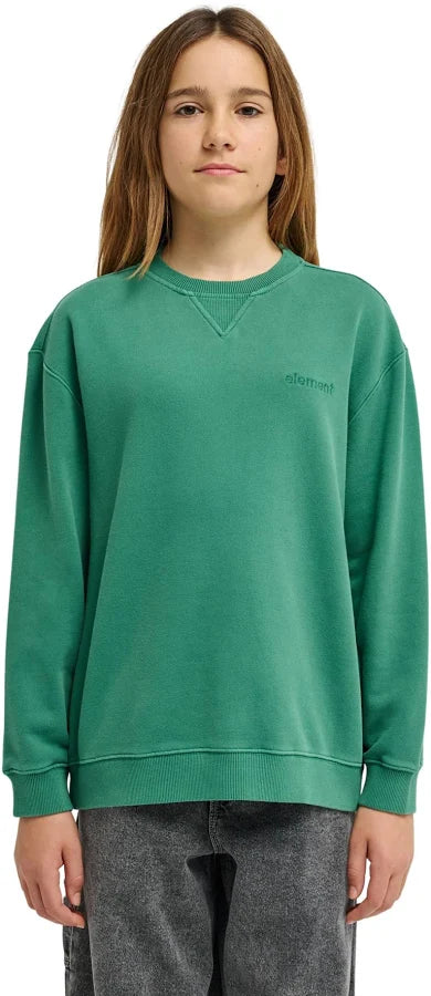 ELEMENT - LOWCASE PIGMENT YOUTH CREWNECK - FIR GREEN