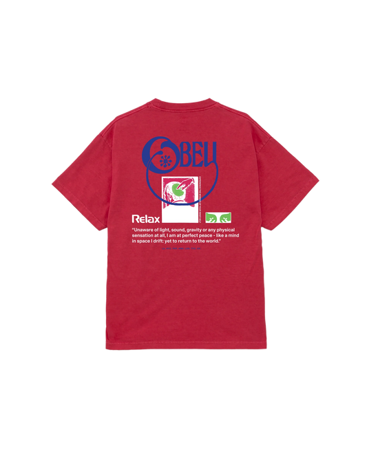 OBEY - RELAX TEE - PIGMENT RASPBERRY