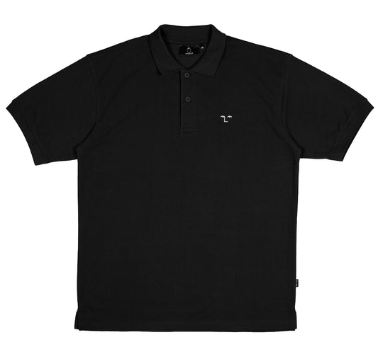 NNSNS - FACE OFF EMBROIDERED POLO - BLACK
