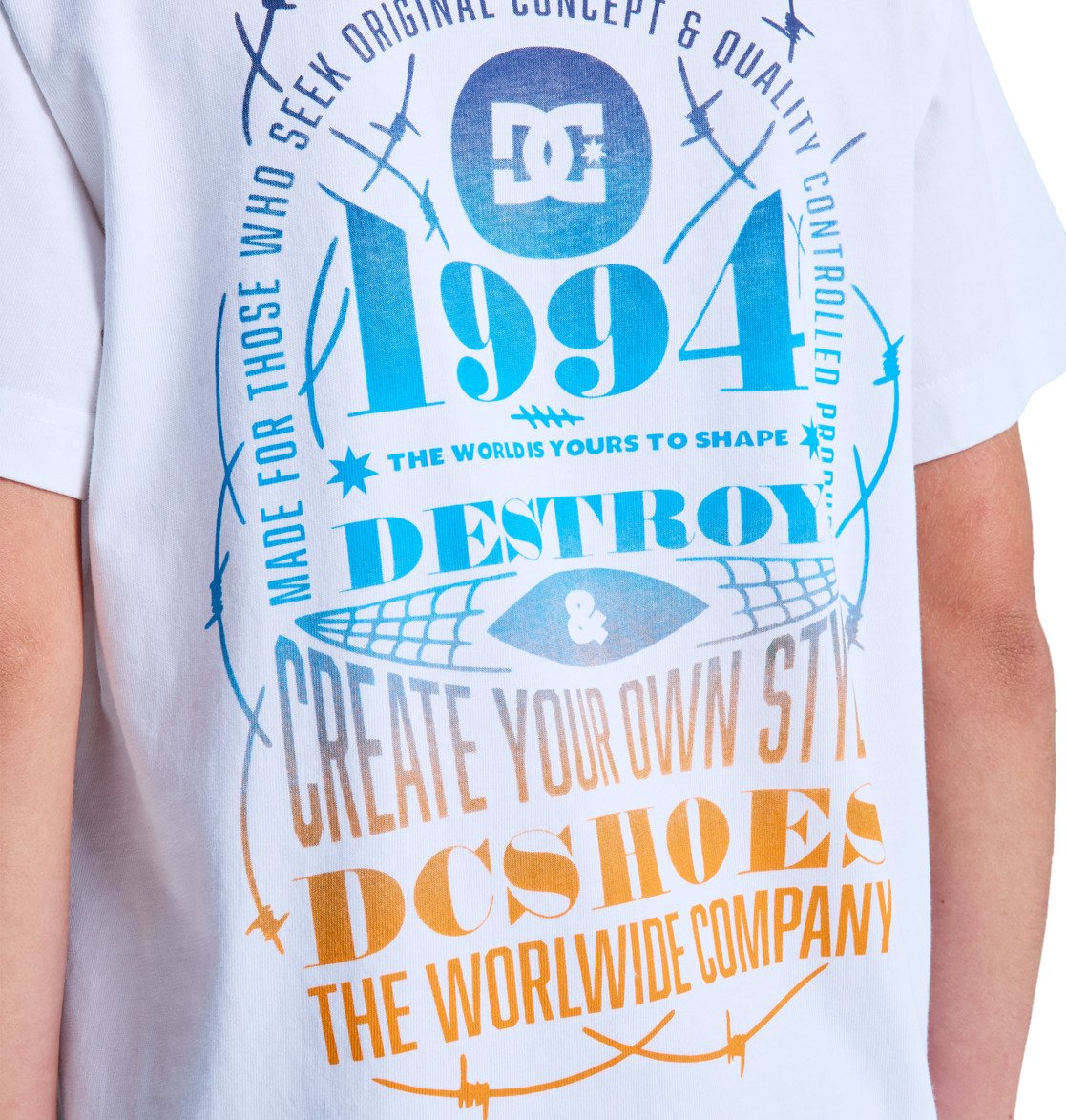 DC - SHAPE OR DESTROY YOUTH TEE - WHITE