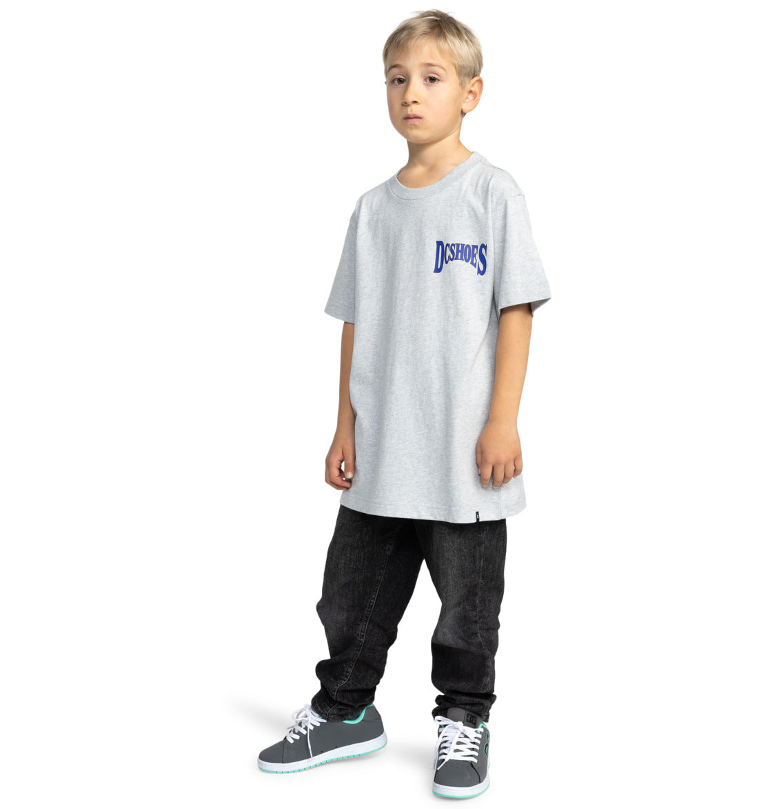 DC - MEMBERS ONLY TEE BOY - LIGHT HEATHER GREY