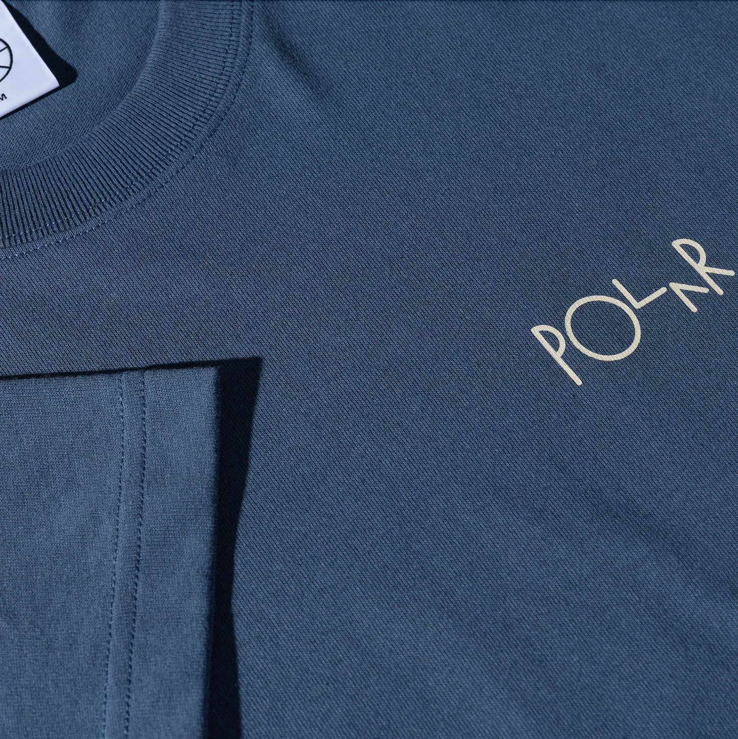 POLAR - CONTRAST TEE STROKE LOGO - GREY/BLUE