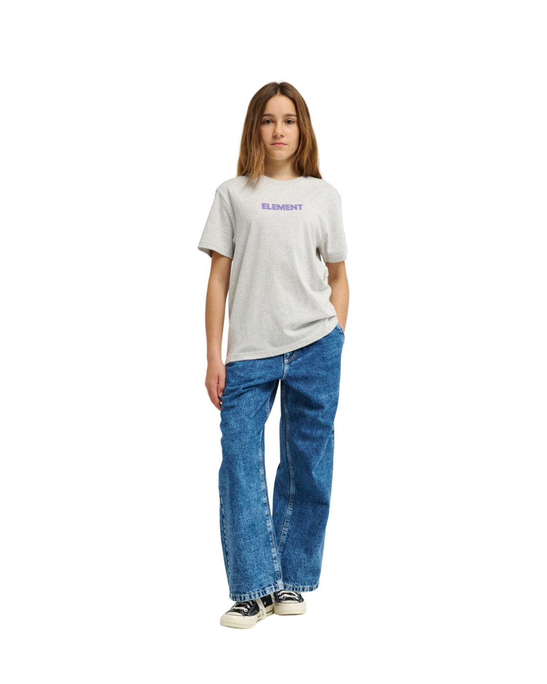 ELEMENT - SWAMPS YOUTH TEE - MID GREY HEATHER