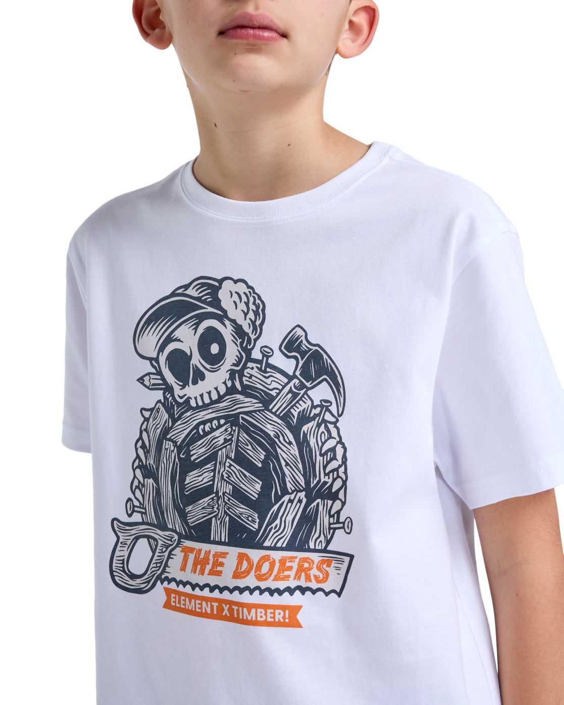 ELEMENT - TIMBER ICON SS YOUTH TEE - OPTIC WHITE