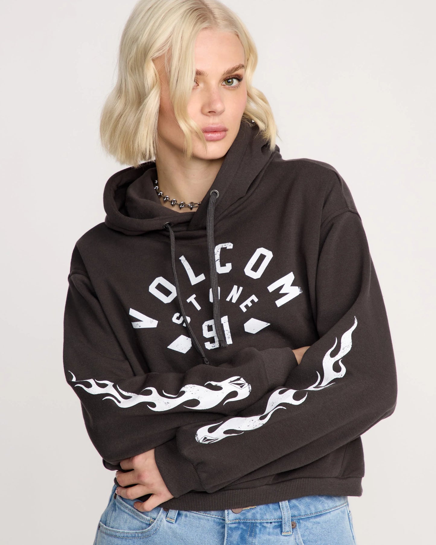 VOLCOM - 1991 MINI HOODIE - BLACK
