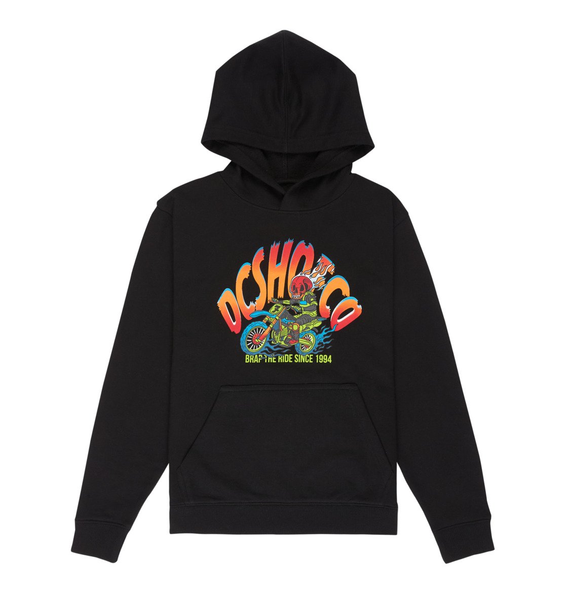 DC - BRAP THE RIDE YOUTH HOOD - BLACK