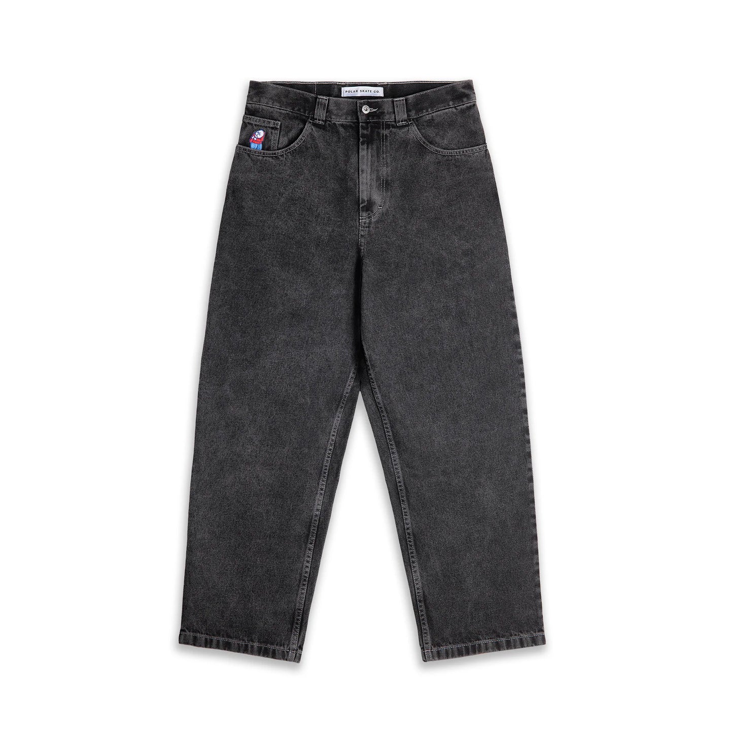 POLAR - BIG BOY JEANS OG LOGO - SILVER BLACK