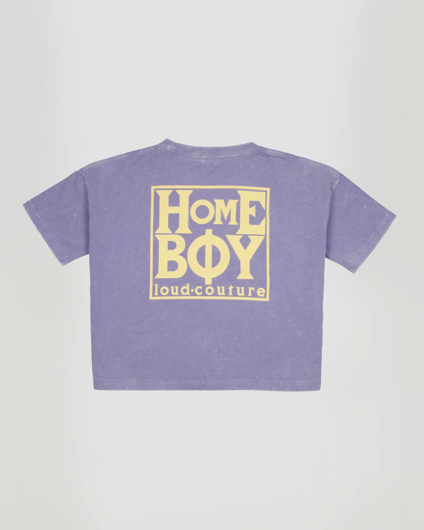 HOMEBOY - GIRLS CROP TEE NEW SCHOOL - WASHED LILAC