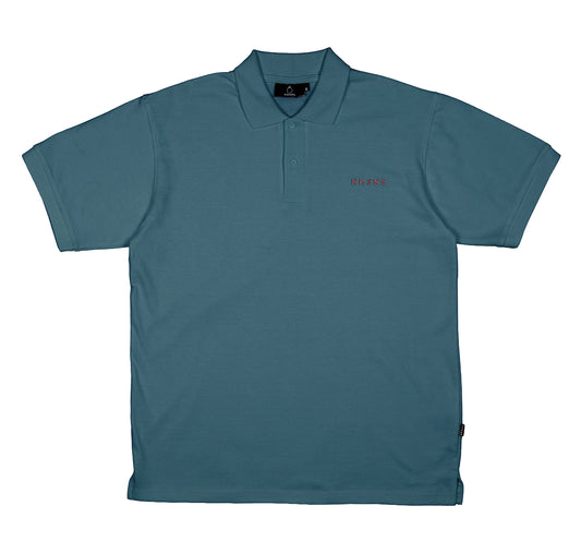 NNSNS - EMBROIDERED POLO - SLATE/BURGUNDY
