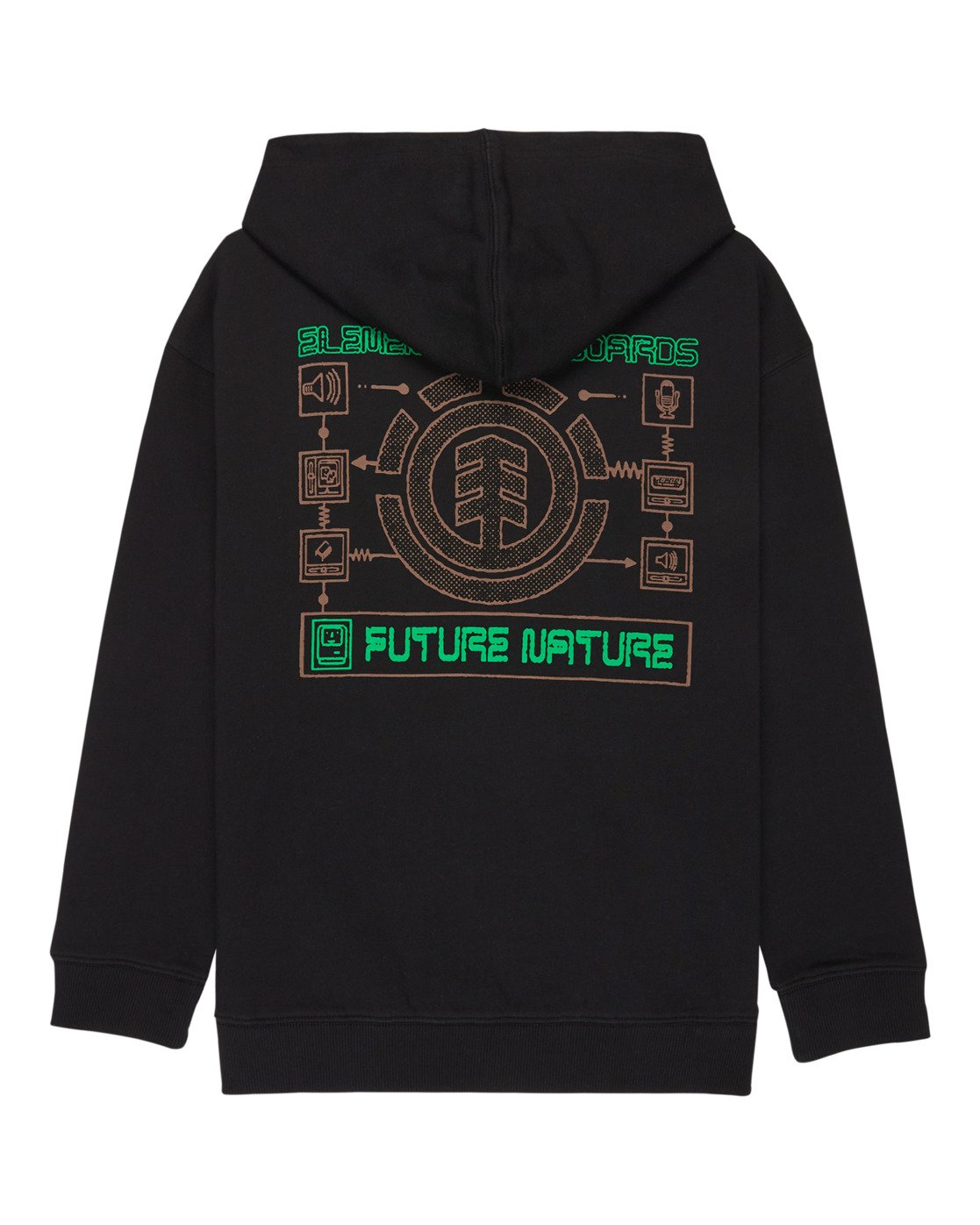 ELEMENT - INNER WORKINGS PO YOUTH HOOD - FLINT BLACK