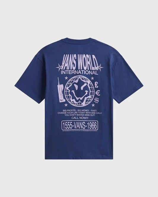 VANS - VANS WORLD INTERNATIONAL TEE - TRUE NAVY