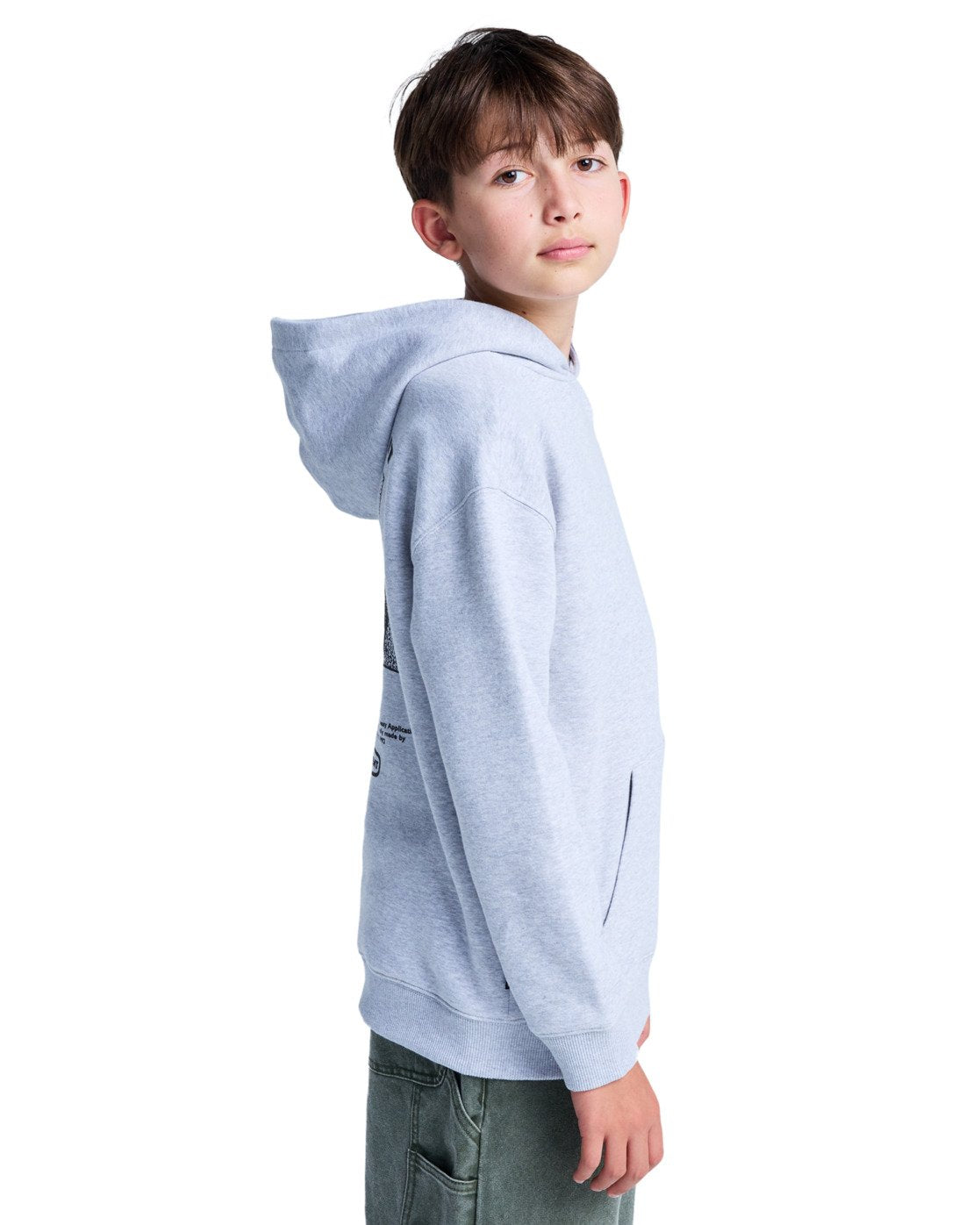 ELEMENT - GRIP IT PULLOVER YOUTH HOOD - MID GREY HEATHER
