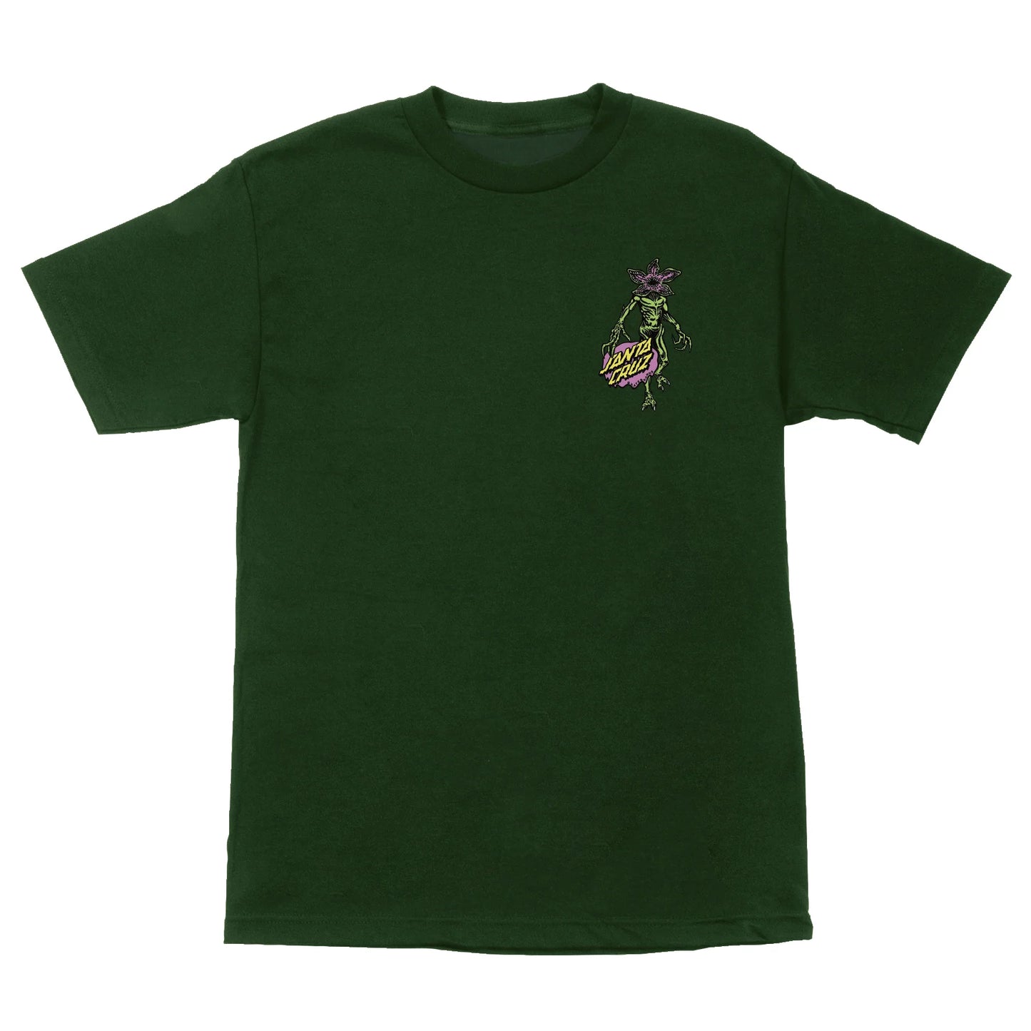 SANTA CRUZ - STRANGER THINGS DEMOGORGON DOT TEE - FOREST GREEN