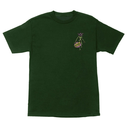 SANTA CRUZ - STRANGER THINGS DEMOGORGON DOT TEE - FOREST GREEN