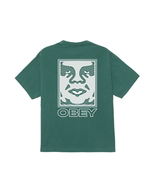 OBEY - RIPPLE TEE - PIGMENT RAINFOREST