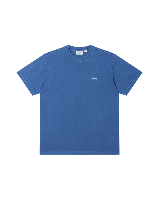 OBEY - LOWERCASE PIGMENT TEE - PIGMENT ELECTRIC INDIGO