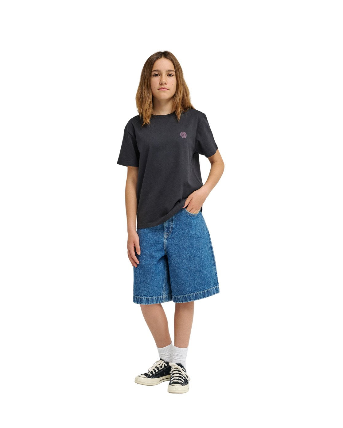 ELEMENT - LAKESIDE YOUTH TEE - OFF BLACK