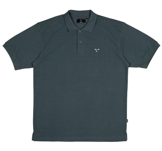 NNSNS - FACE OFF EMBROIDERED POLO - STEEL