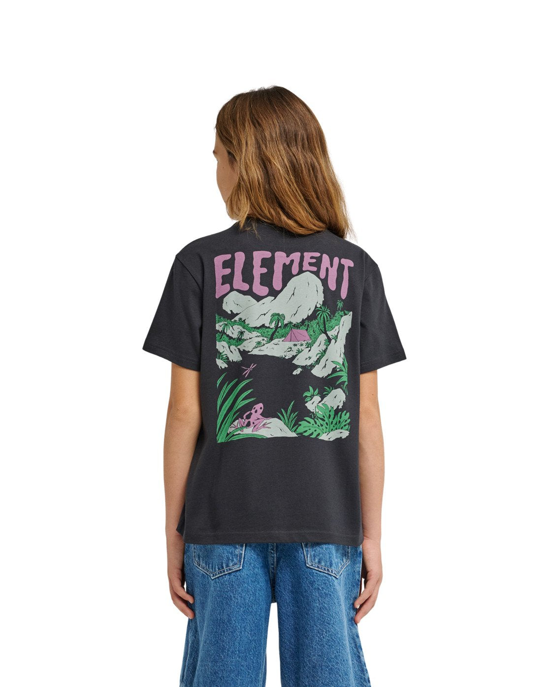 ELEMENT - LAKESIDE YOUTH TEE - OFF BLACK