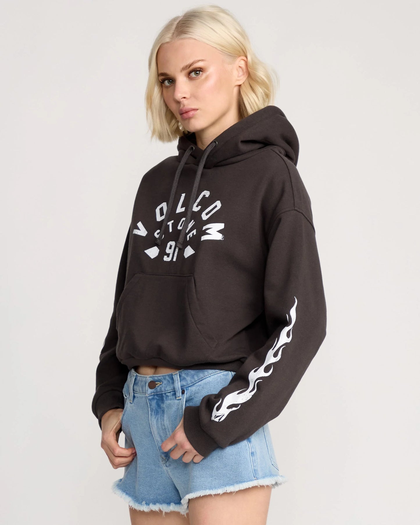 VOLCOM - 1991 MINI HOODIE - BLACK