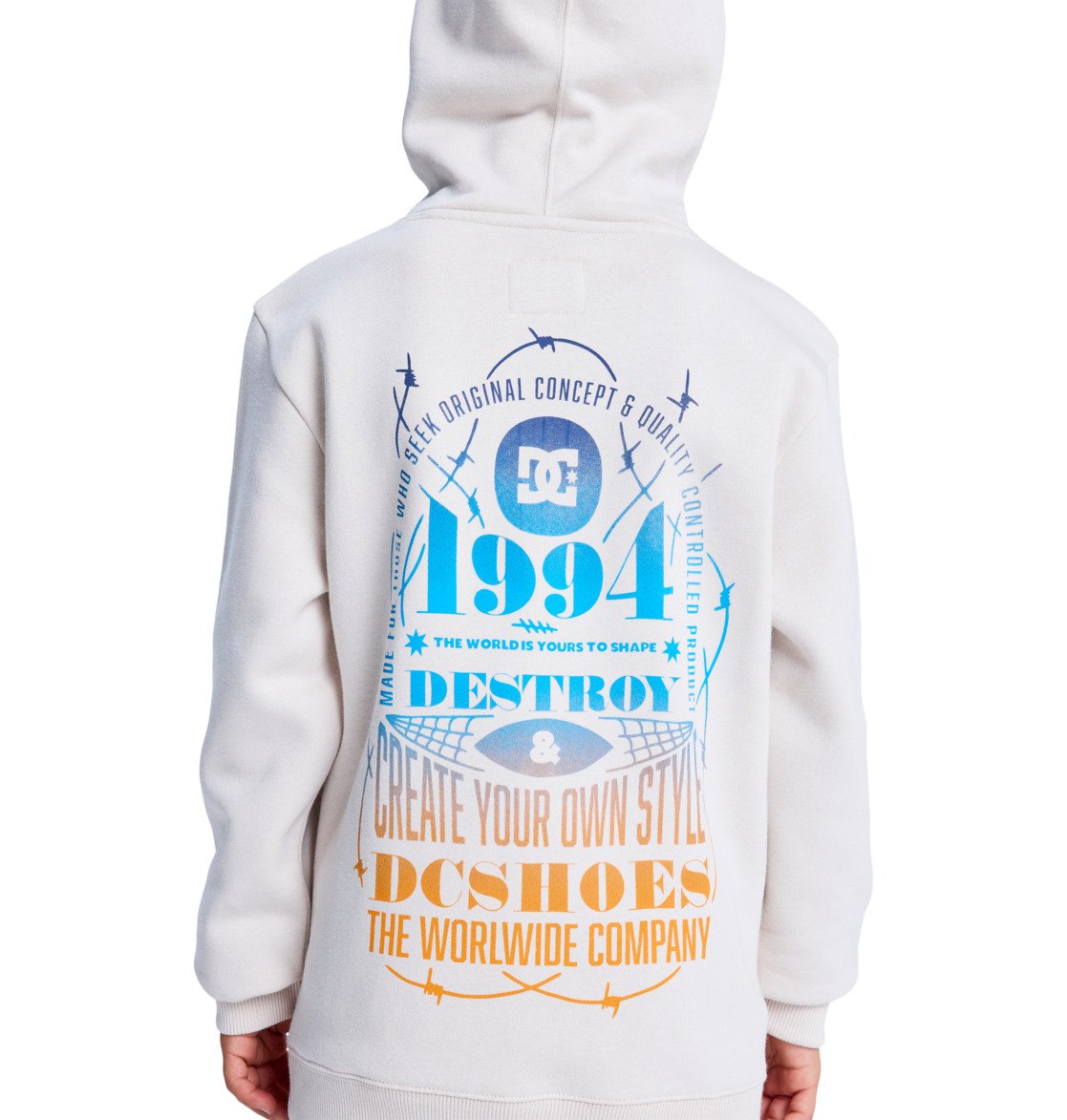 DC - SHAPE OR DESTROY YOUTH HOOD - OATMEAL
