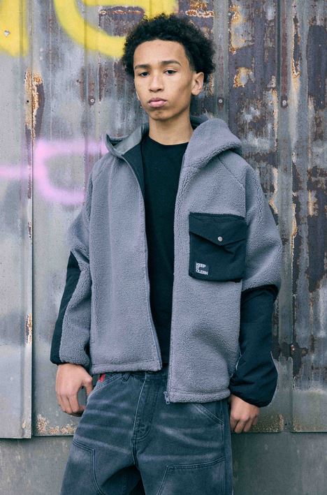 KEEP IT CLEAN - URBAN SHERPA JACKET - ASH GREY