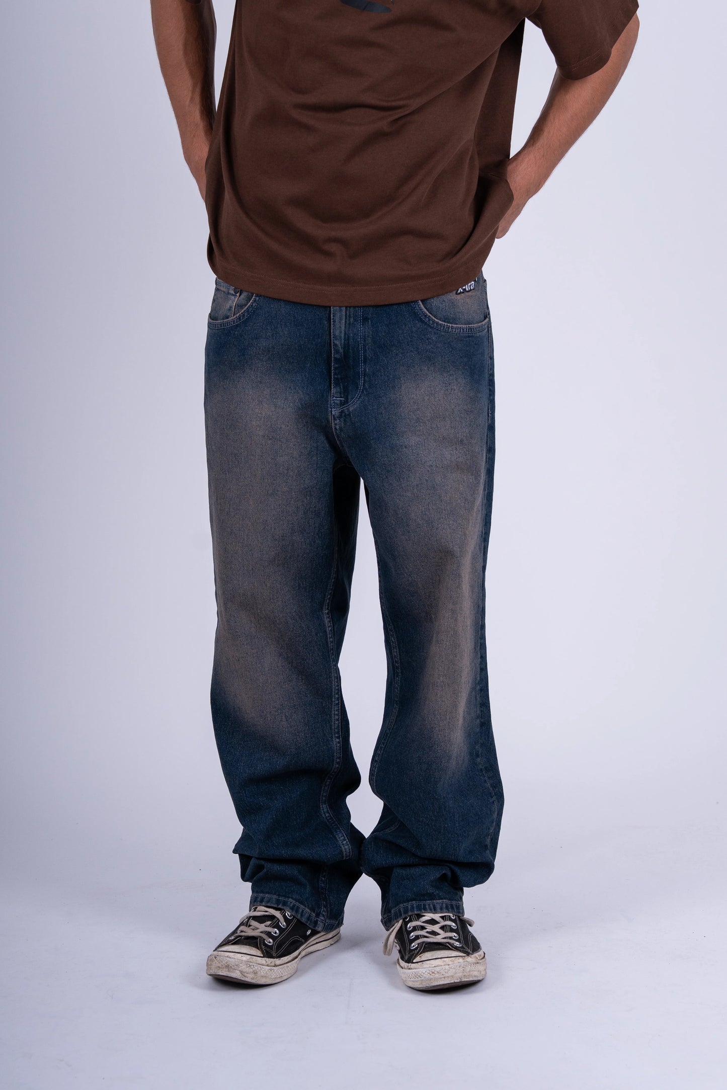 HOMEBOY - X-TRA BAGGY BLACK LABEL DENIM - DIRTY BLUE