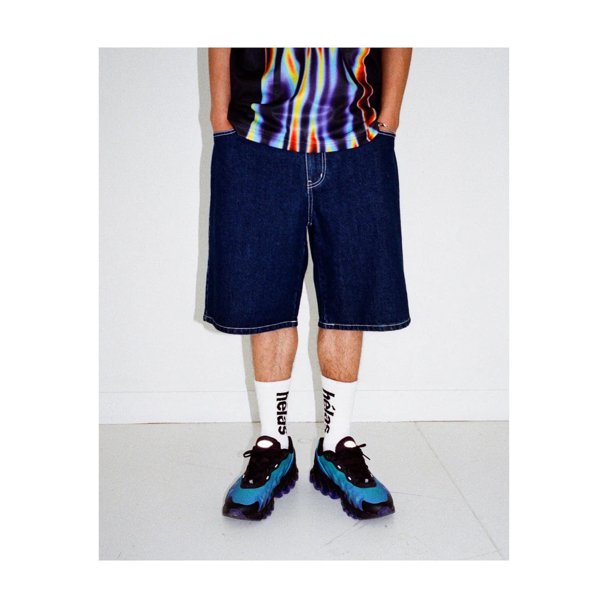 HELAS - DIEU GREC JEANS SHORT - WASHED NAVY