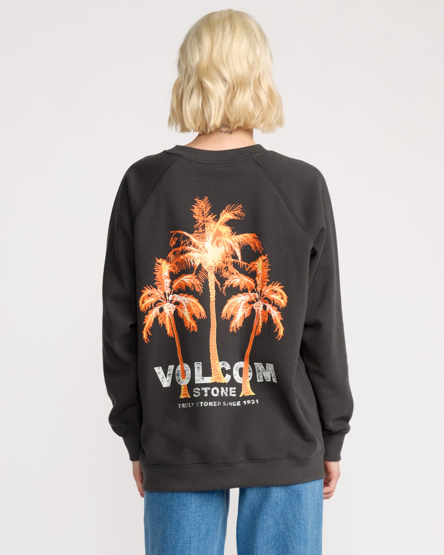 VOLCOM - STONE MAGIC WOMEN CREW - BLACK