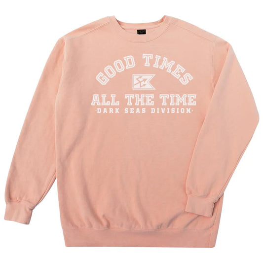 DARK SEAS - IVY LEAGUE PGMENT CREW FLEECE - TERRACOTTA