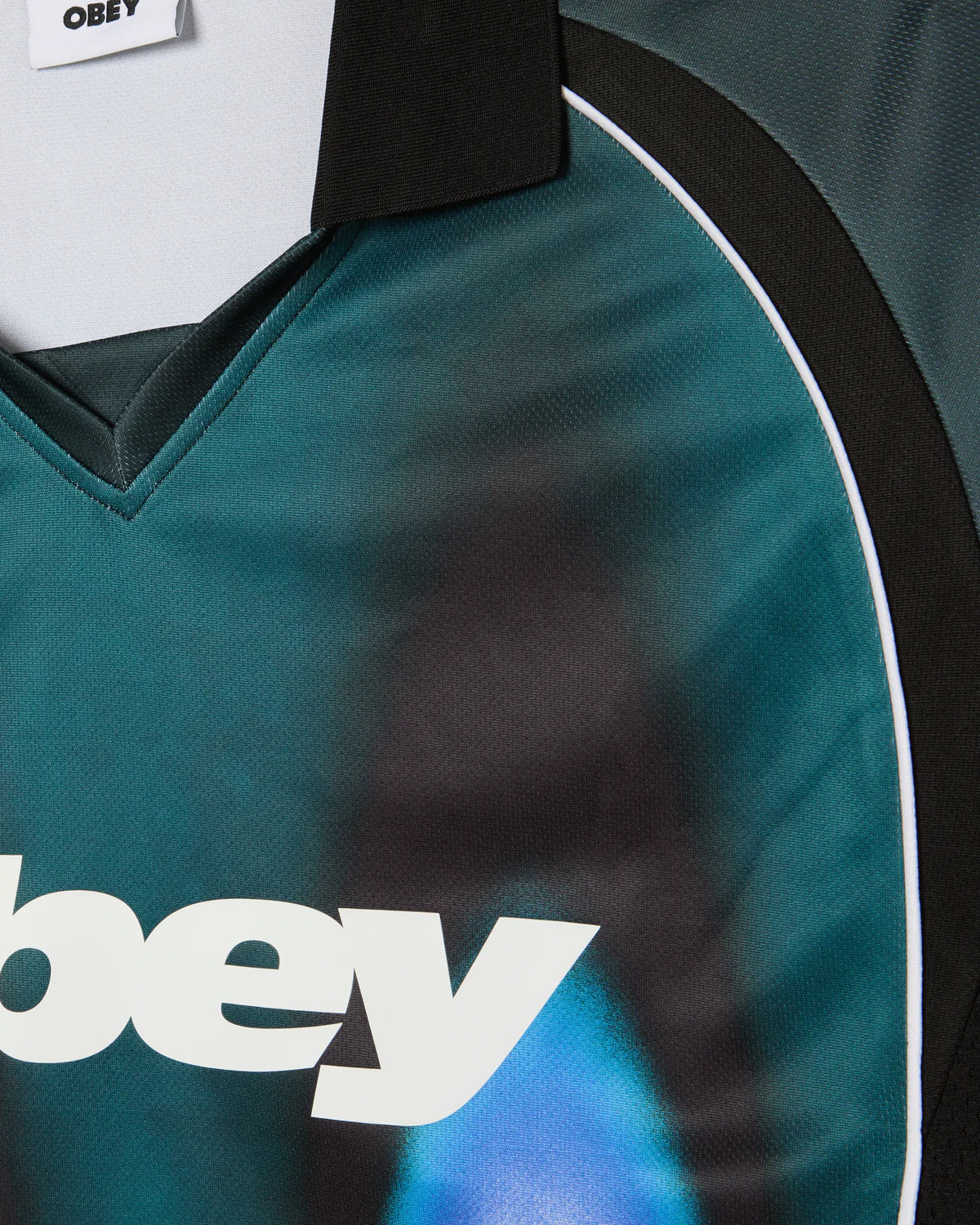 OBEY - BLURRED SOCCER JERSEY - DARK TEAL MULTI