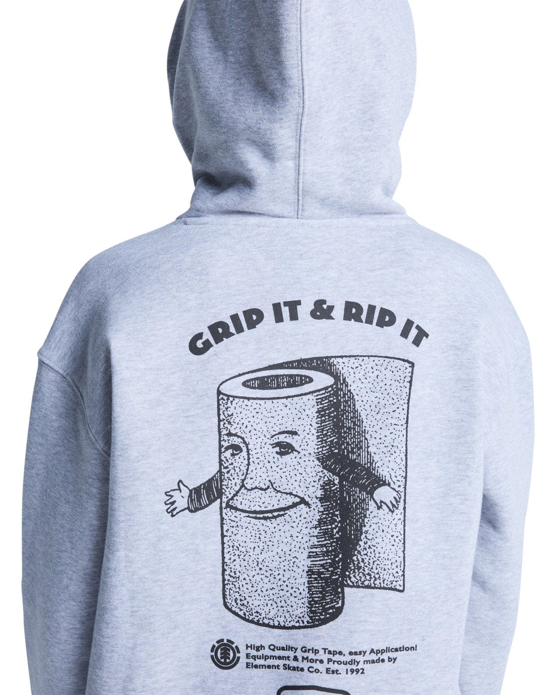 ELEMENT - GRIP IT PULLOVER YOUTH HOOD - MID GREY HEATHER