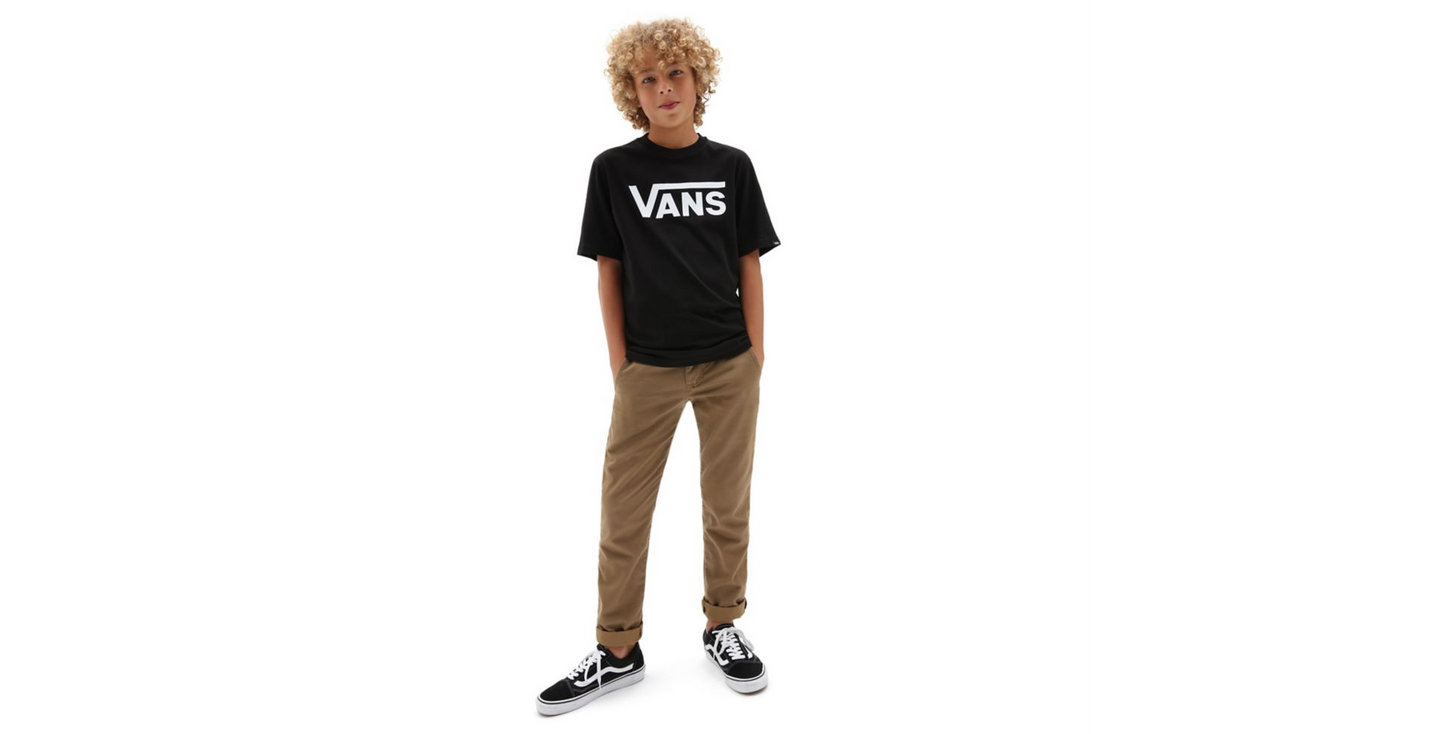 VANS - CLASSIC SS TEE BOYS - BLACK/WHITE