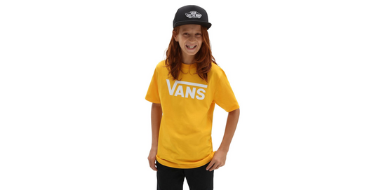 VANS - CLASSIC SS TEE BOYS - OLD GOLD/WHITE