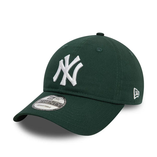 NEW ERA - 9TWENTY NEW YORK YANKEES LEAGUE ESSENTIAL CAP - OSFA - DARK GREEN/WHITE