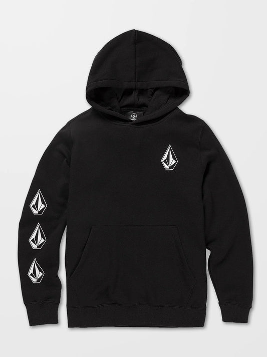 VOLCOM - ICONIC STONE PULLOVER HOOD YOUTH - BLACK
