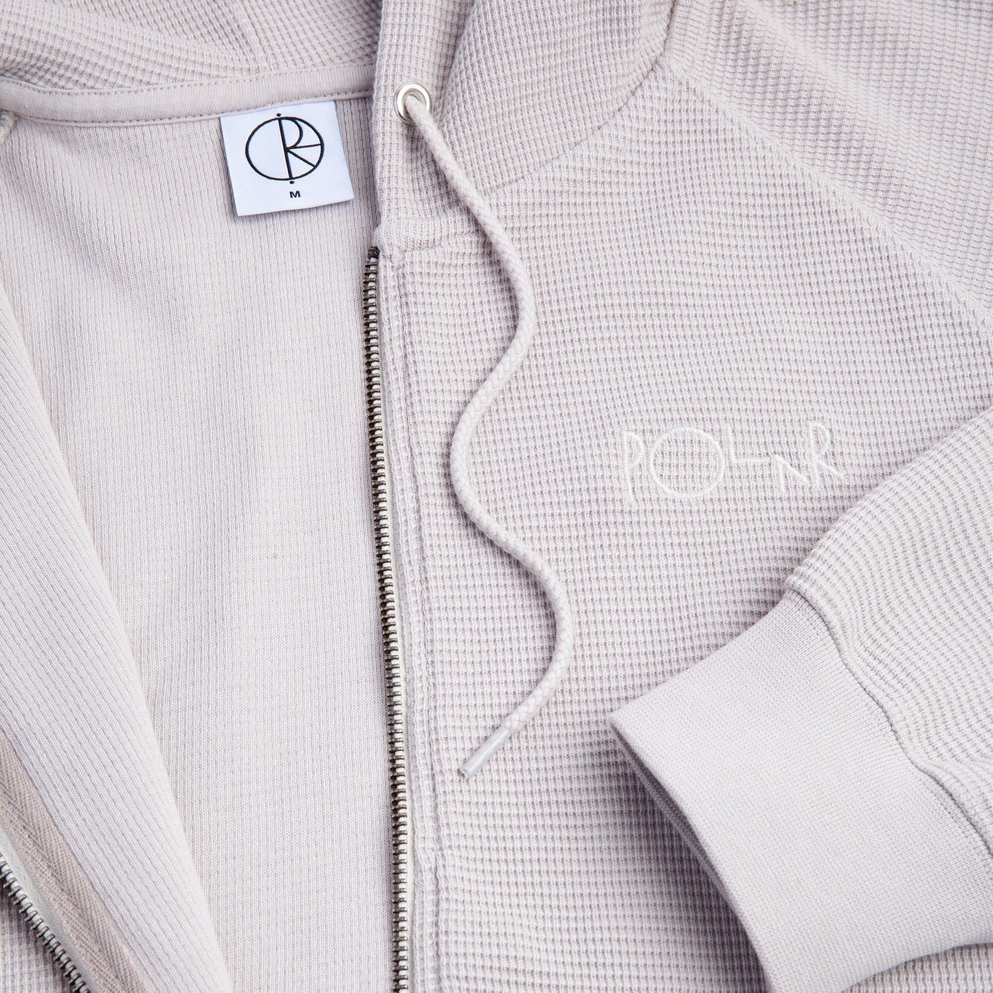 POLAR - WAFFLE ZIP HOOD - PALE TAUPE