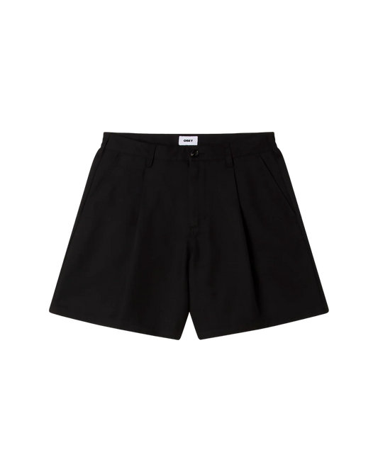 OBEY - DEAN PLEATED SHORT - CEMENT