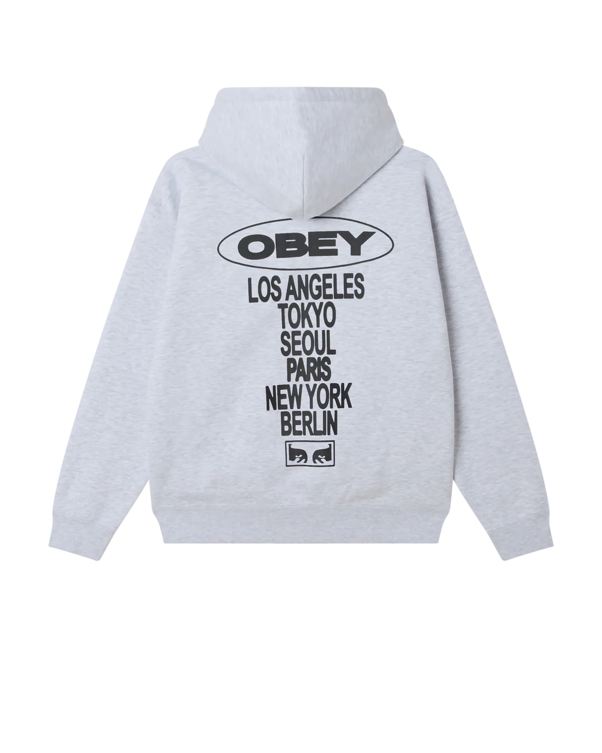 OBEY - OVAL CITIES HOOD - ASH GREY