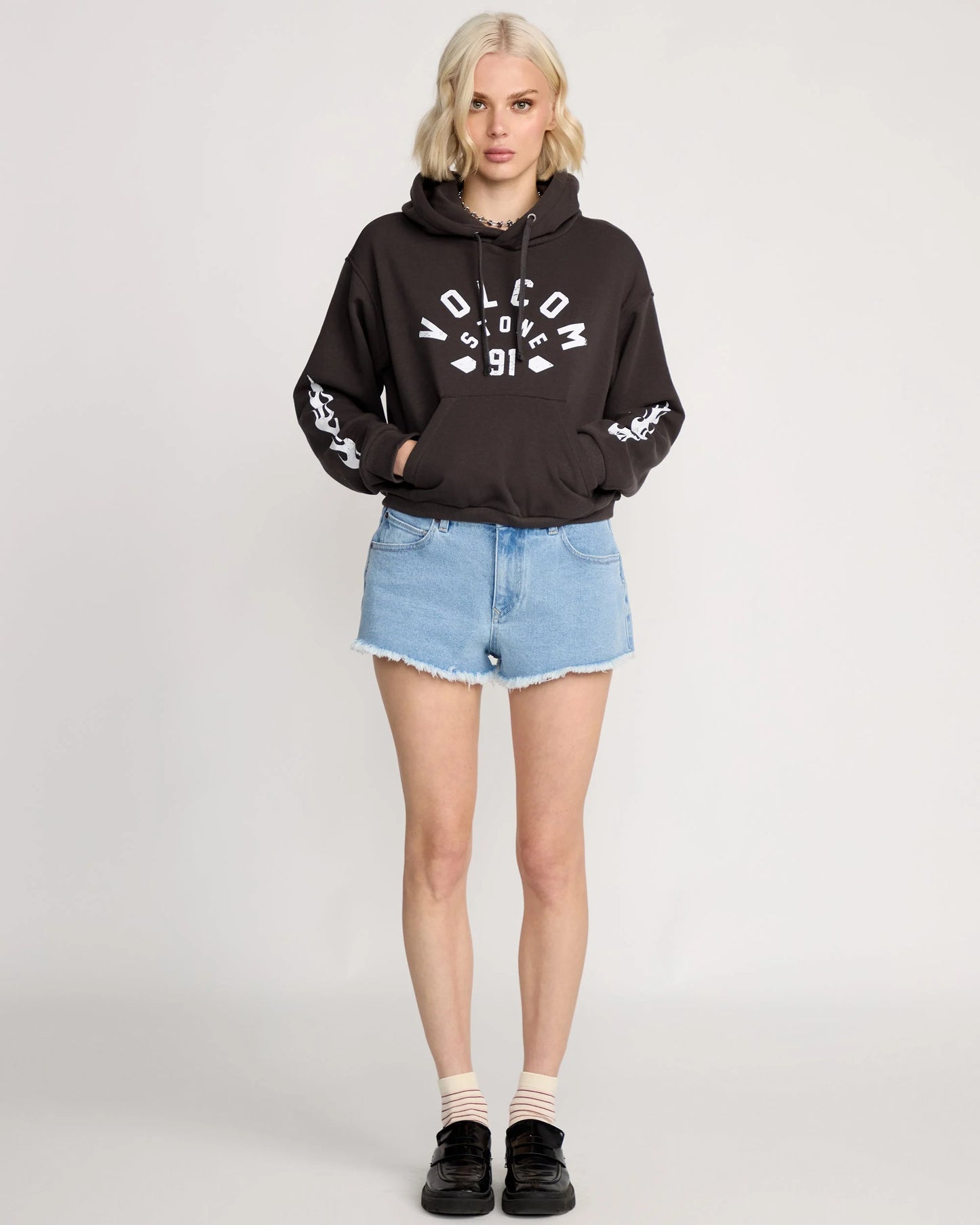 VOLCOM - 1991 MINI HOODIE - BLACK