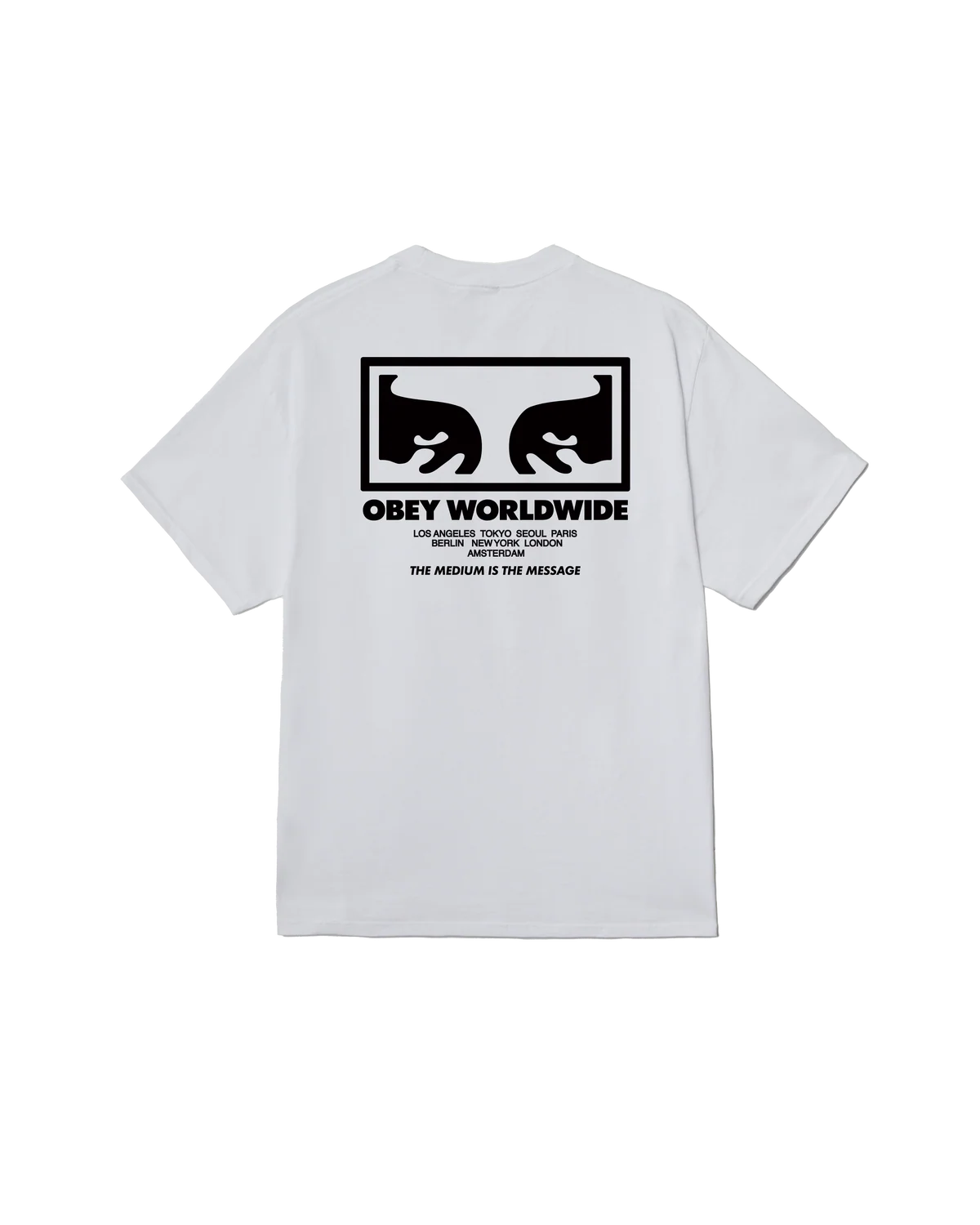OBEY - THE MEDIUM IS THE MESSAGE TEE - WHITE