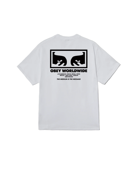 OBEY - THE MEDIUM IS THE MESSAGE TEE - WHITE