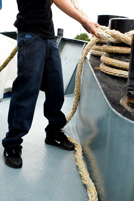 KEEP IT CLEAN - RELAXED PANT - BLACK/BLUE OVERDYE