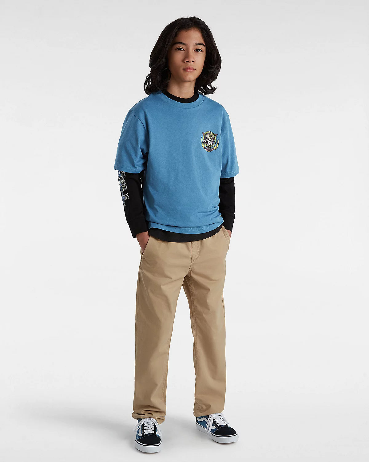 VANS - TIGER PAWS SS YOUTH TEE - COPENHAGEN BLUE